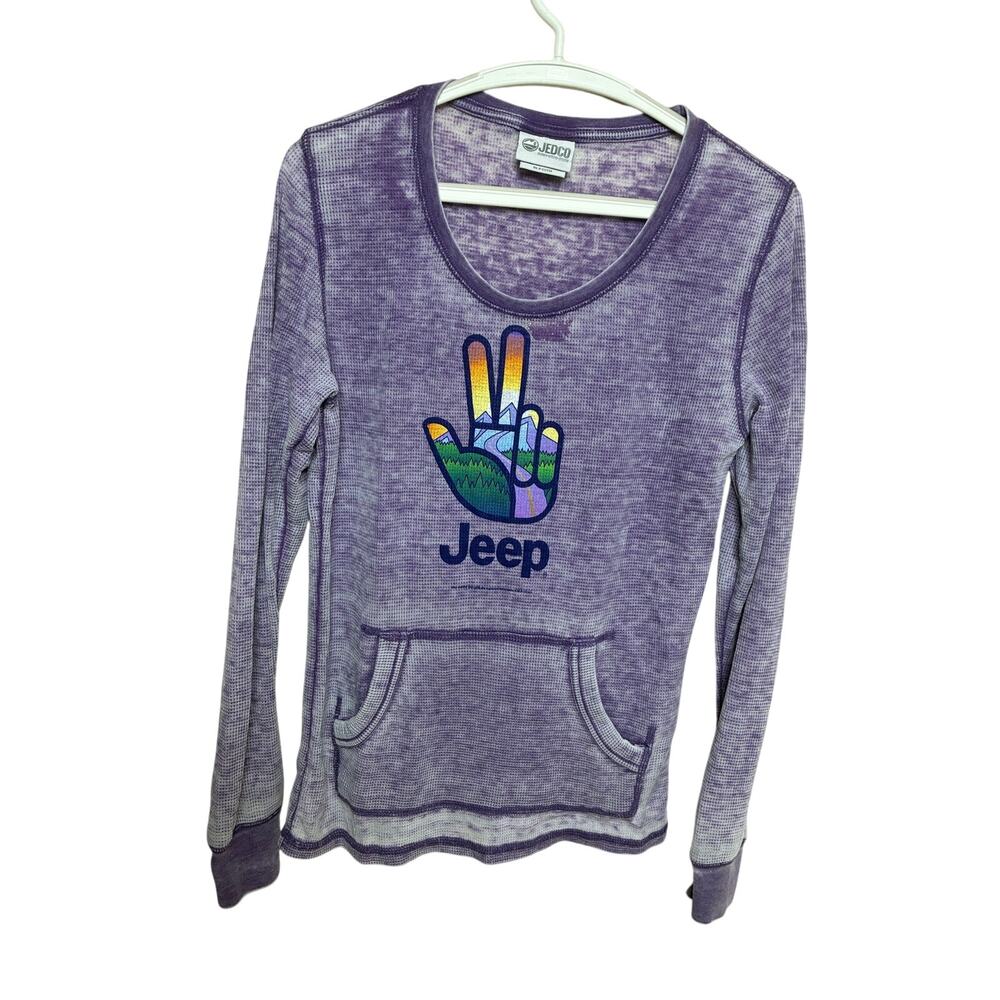 JEDCO Jeep Mountain Wave Women's Medium Pullover Thermal Shirt Kangaroo Pouch